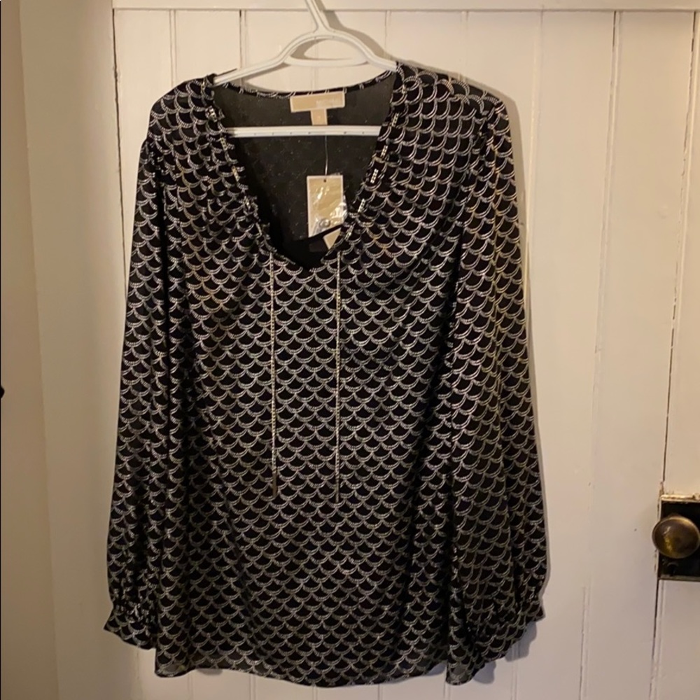 MIchael Kors Black/Silver Top